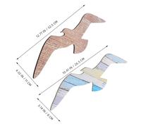 Ciieeo 2 Sets Mediterranean Style Wooden Seagull Wall Decor Handmade Coastal Ocean Wood Hanging Art for Living Room Bedroom Bathroom Nautical Theme