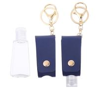Ciieeo 2 Sets Travel Bottle Set Hand Keychain 30ml Refillable Rotating Covers Design Connect to Bag with Bottle Covers