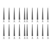 Ciieeo 20 pcs Claw Decorative Spike Clothes Spots Necklace Beads Large DIY Studs Cone Accessories- Crafts Screw for Metal Bag Rivets Screwback Punk Silver Belt Shoes Cool Back