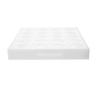 Ciieeo 20-Slot White Medication Tray for Clinics Round Compartments, Pill Dispenser Preventing Cross-Contamination, Identification for Healthcare Facilities and Chronic Care Routines