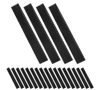 Ciieeo 200pcs Stretchable Black Plastic Makeup Brush Covers Protective Mesh Sleeves Flexible Brush Net Sleeves for Travel and On-the-go Touch-ups