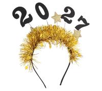 Ciieeo 2027 New Year Hair Hoop Headband with Unique Number Star Style, Adjustable Nonirritating Iron and Cloth Material for New Years Eve Party Accessories
