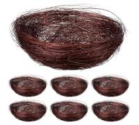 Ciieeo 20Pcs Artificial Bird Nest Adornments Made of Premium Thread Material, Simulation Bird Nests for Indoor Decoration and Photography Prop, Natural Style Decorative Garden Nesting Box