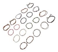 Ciieeo 20pcs Bohemia Hair Ties Elastic Ponytail Holders for Great Elasticity and Rubber Band Material, Chic and Lovely Bohemian Hair Accessories for Photo Shoots on Trips