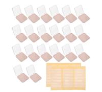 Ciieeo 20pcs Clear Acrylic Press Nail Storage Boxes with Double Sided Adhesive Tapes Portable False Nail Organizer Display Case for Salon Technicians Dustproof Protective Packaging Easy