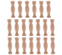 Ciieeo 20pcs Decorative Wood Spindles Wood Balusters 2.83x0.71x0.71in Solid Classic Chinese Style Roman Pillar Design Artistic Value Household Railing Posts