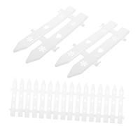Ciieeo 20pcs DIY Garden Fence Border for Christmas Tree Flexible Plastic Courtyard Edging Miniature Decorative Plant Protector for Fairy Gardens and Flower Beds