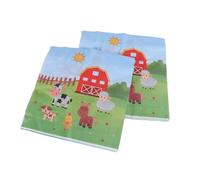 Ciieeo 20pcs Farm Animals Printing Disposable Napkins Paper Party Supplies Rectangular Paper Towels Unique Vivid Design for Party