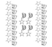 Ciieeo 20pcs Hollow Star Hair Charms Metal Braid Hair Pendants Wire Rings for Braids Styling Accessories for Women Parties Everyday Use
