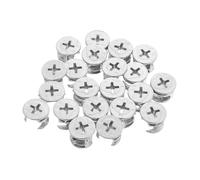Ciieeo 20pcs Metal Cam Locks Furniture Connectors with Nickel Plated Screws Invisible Fasteners for Cabinet Wardrobe Assembly Hardware Accessories