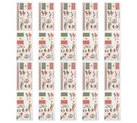 Ciieeo 20pcs Mexico National Flag Temporary Waterproof Face Stickers for Football Matches Mexican Independence Day Party Decorations and Adults