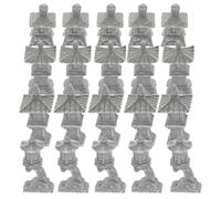 Ciieeo 20pcs Miniature Stone Pagoda Statues Set for Garden Micro Landscape Decor, Resin Fish Tank Ornament and Fish Hiding Place, Includes Curved Base, Small, Pointed Dome Tower Designs