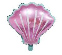 Ciieeo 20pcs Narwhal Shell Aluminum Foil Balloons Party Balloons for Birthday Decorations Beach Party Supplies