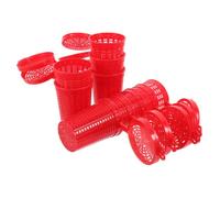 Ciieeo 20pcs Outdoor Fishing Bait Cage Trap Basket with Plastic Construction and Red Colour, Designed to Attract Big Fish and Increase Catching Success for Carp Fishing Outdoors