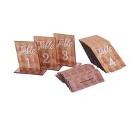 Ciieeo 20pcs Rustic Wooden Table Numbers with Stands Natural Wood Finish Seating Signs for Weddings Parties Receptions Easy Setup and Clear Markers