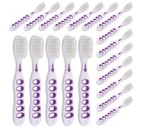 Ciieeo 20pcs Safe Toothbrush for Prisons with Flexible Hollow Grip Handle, Compact Silicone Soft Bristles for Sensitive Mouths, Reducing Self-Risks and Minimizing Irritation in Detention