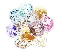 Ciieeo 20pcs Sequins Confetti Balloons Party Supplies Premium Latex Decorations for Birthday Festival Gatherings Bright Mixed Pattern Ornaments for Festive Atmosphere