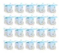 Ciieeo 20pcs Shower Party Favor Boxes, Small 8x8x8cm Cartoon Candy Treat Boxes for ’s Birthday, Baptism Packaging with Random Blue Patterns Random Style