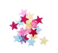 Ciieeo 20pcs Star Reusable 3D Ice Cubes Multicolour Quick-Freeze Cooling Tool for Drinks and Parties (Random Colours)