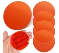 Ciieeo 20pcs Theatrical Gel Filters, 2. 9 Inch Amber Warm Light Gels Sheets, Self-adhesive Round Lighting Filter Sheets for Spotlights Led Lights, Home Theater Dj Lighting