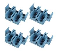 Ciieeo 20pcs Toilet Seat Pipe Holder Commode Chair Mount Clamp Pp Blue Quick Mounting and Removal for Wheelchair and Commode Chair Home Use