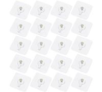 Ciieeo 20pcs Traceless Screw Hangers Self-Adhesive Hanging Nails Plastic Iron Hooks for Picture Frames and Kitchen