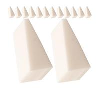 Ciieeo 20pcs White Cosmetic Nail Art Sponges Comfortable Makeup Foundation Sponge Wedges Good for Dry and Wet Use for Nail Art and Makeup Application
