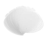 Ciieeo 20pcs White Heart Shaped Plastic Mesh Sheet for Embroidery and Crochet Bags, Precut with Attached Ear, Pe Material, Easy Crafting with Precise Grid Structure for Coasters
