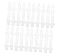 Ciieeo 20pcs White Plastic Christmas Tree Fence Panels Garden Border Decorative Courtyard Divider for Lawn Flower Beds Outdoor Party and Holiday Decorations