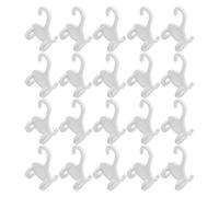 Ciieeo 20pcs White Plastic Shoe Holder Hangers for Dress Shoes and Sneakers U Shape Multifunctional Space Saving Display Organizer Hooks for Supermarkets and Commercial Environments