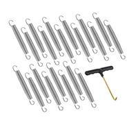 Ciieeo 21 Pcs Wire Dual Hook Tension Springs Heavy-duty Compressed Coil for Trampoline and Outdoor Use Wear-resistant Zinc-coated Hardware Accessories