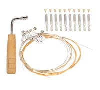 Ciieeo 21pcs Lyre String Nail Full Set Lyre Strings Copper Wood Metal Professional Accessories with Standard Tension and Beautiful Sounds 4.32x1.22x0.71in Compact Size for Precise Tuning