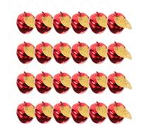 Ciieeo 24 Pcs Mini Red Baubles Apple Christmas Tree Decorations - Fruit Shaped Hanging Ornaments for Small Holiday Xmas Tree, Garland & Festive Party Table Decor