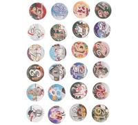Ciieeo 24pcs Christmas Cartoon Badge Brooches for Made of Tinplate with Holiday Elements Design, for Christmas Holiday Use and Stocking Stuffers