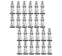 Ciieeo 24pcs Mini Resin Lighthouse Figurine for Aquarium and Tabletops, White Adorable Design with DIY Assembly and Versatile Placement, for Miniature Gardens and Beach House Decoration