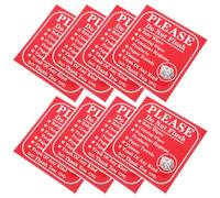 Ciieeo 24pcs Toilet Please Do Not Flush Stickers with Instructional Decals, Square Bathroom Warning Labels for Commercial and Home Use, Removable Adhesive Signs for Restroom Walls