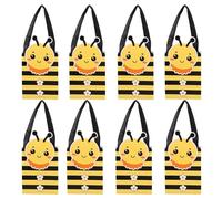 Ciieeo 25pcs Bee Candy Boxes Present Bags Charming Bee Theme Kraft Paper with Convenient Handle Design Moderate Capacity for Party Wedding Shower Supplies