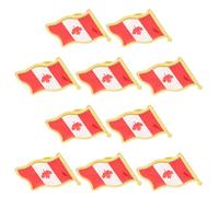Ciieeo 25pcs Metal Canada Flag Lapel Pins Butterfly Clutch, Red Iron Brooches Not Easy to Break, Chic and Lovely Shawl Brooch Pins for Canada Themed Party Decorations