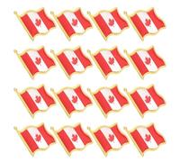 Ciieeo 25pcs Red Canada Flag Lapel Pins Bulk Set, Reusable Iron Metal Brooch Pin Clip, Chic and Lovely Design for Travel Souvenirs and Everyday Wear