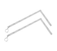 Ciieeo 2pcs 0.5m White Plastic Folding Ruler Set - Portable Metric Measuring Stick for Woodworking and Construction Projects, Compact Pocket Fold-up Straight Measurement Tool