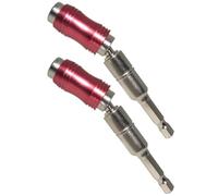 Ciieeo 2Pcs 1/4 Inch Hex Shank Magnetic Pivot Drill Bit Holder Extension Rod Set with Swivel Joint for Power Drill and Screwdriver Use