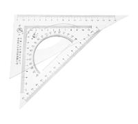 Ciieeo 2pcs 20cm Plastic Triangle Ruler Set Protractor for Students and Engineers, Square Corner Drawing and Angle Measuring Tool for Architectural Drafting and Math Supplies