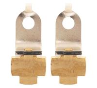 Ciieeo 2pcs 3-Way Brass Brake Line Tee Fittings for 3/16" Tube with 3/8"-24 Threads Corrosion Resistant and Precisely Sealed Car Brake Line Junction Adapter for System Maintenance