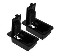 Ciieeo 2pcs 9v Battery Box for Electric Guitar and Bass Pickup, Black Plastic Case with Sponge, Lightweight and Secure Connection, Replacement Battery Holder for Guitar Parts