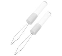 Ciieeo 2Pcs Acrylic Button Hook and Zipper Pull Assistance Tool for Seniors and Disabled, Shirt Button Helper Device for Easy Dressing and Independent Living