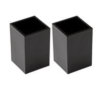 Ciieeo 2pcs Acrylic Makeup Brush Holder Pencil Pen Holder Cup Organiser Tray for Stationery Open Design Storage Box