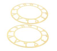 Ciieeo 2PCS Acrylic Round Mirror Clock Face Stickers Numerals Frameless Wall Clock Dial for Living Office Hotel Hallway Decoration