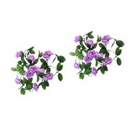 Ciieeo 2pcs Artificial Rose Buds Flower Vine Garland Home Decor Wedding Birthday Anniversary Reusable Floral Vines