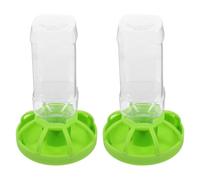 Ciieeo 2pcs Automatic Bird Feeder for Parakeet and Budgie with Leakproof Abs Food Container Bird Cage Feeding Station for Mess-free