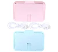 Ciieeo 2pcs Baby Wipe Warmer Wet Tissue Heater USB Powered with Light Weight Abs Material Large Capacity Soothing and Calming Baby for Diaper Changing at Home